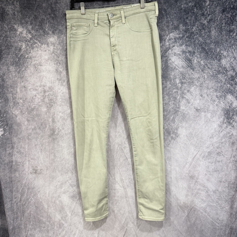 AG Adriano Goldschmied Farrah Ankle Seamless Jeans Women's 29R Sage Green Skinny